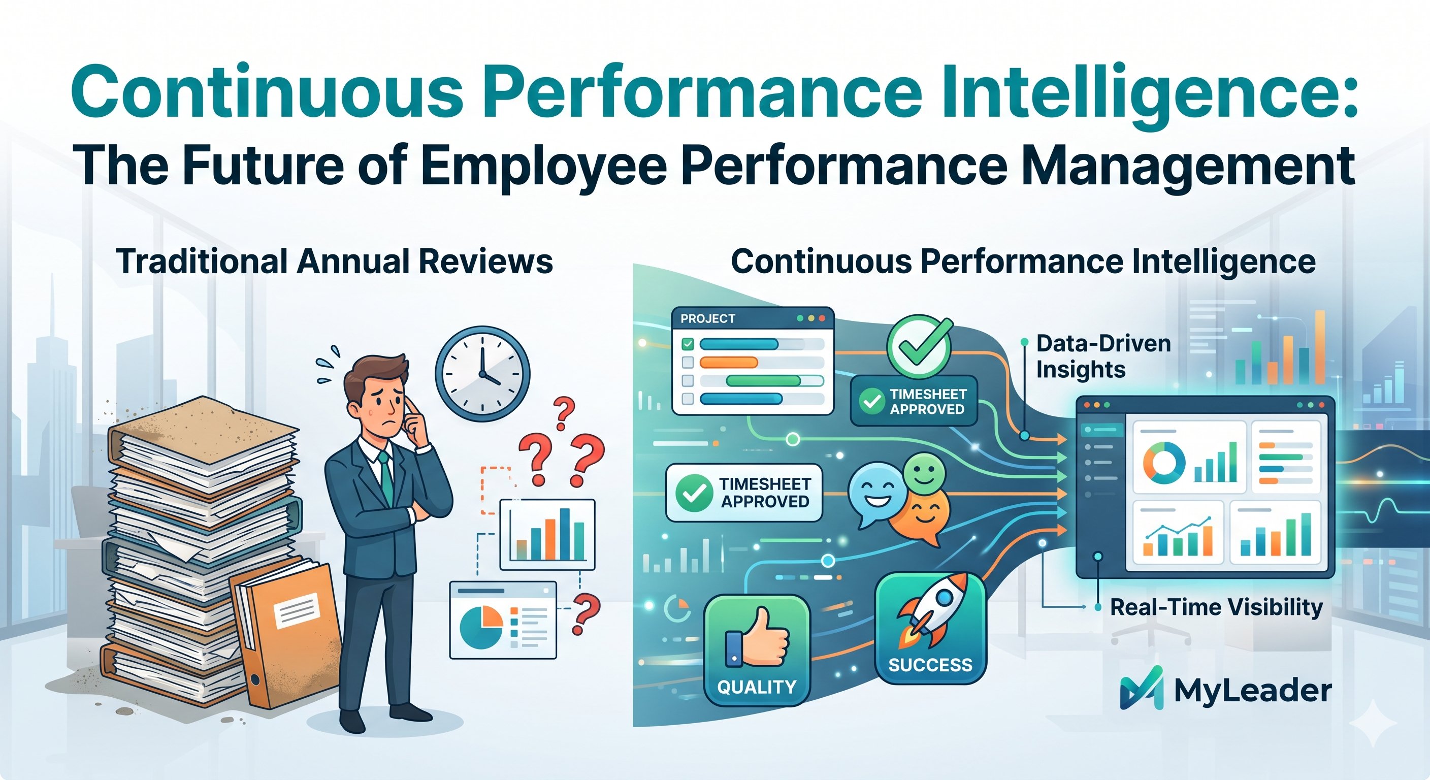 Continuous Performance Intelligence enables organizations to evaluate employee performance through real-time work data instead of annual reviews.